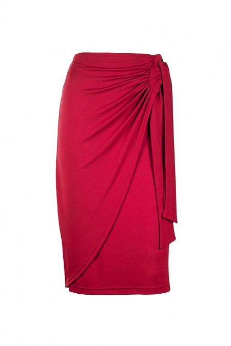 Red Slimming Anna Wrap Skirt